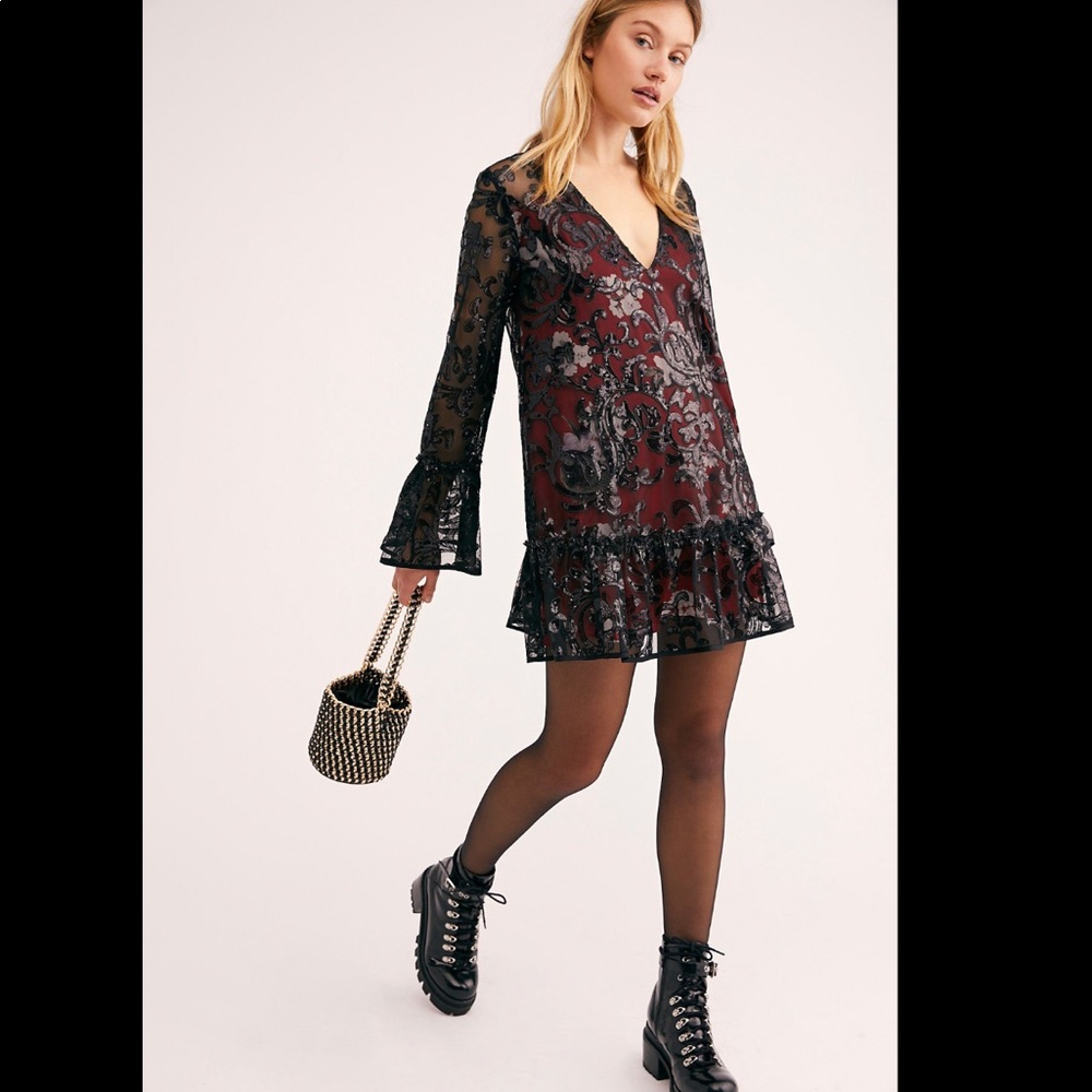 NWOT Free People Falling Flowers Frock Size Xs